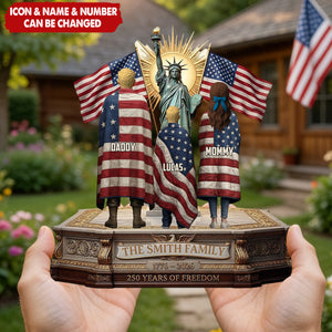 250th Anniversary Patriotic Family Plaque – Personalized Gift For Family