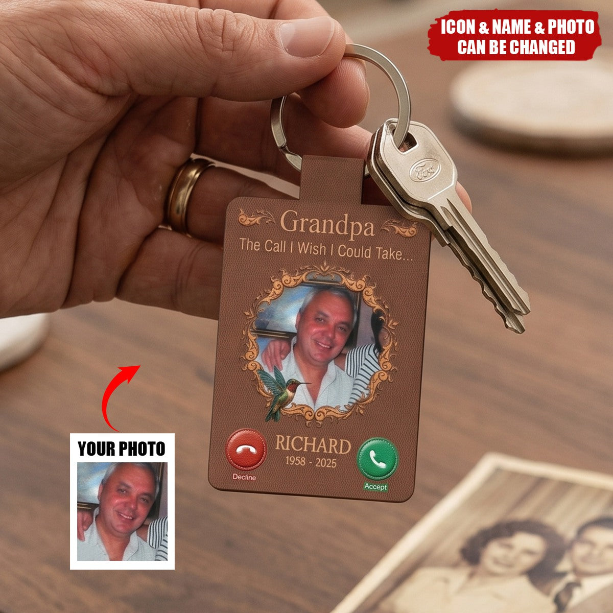 The Call I Wish I Could Take... Memorial Gifts - Personalized Keychain