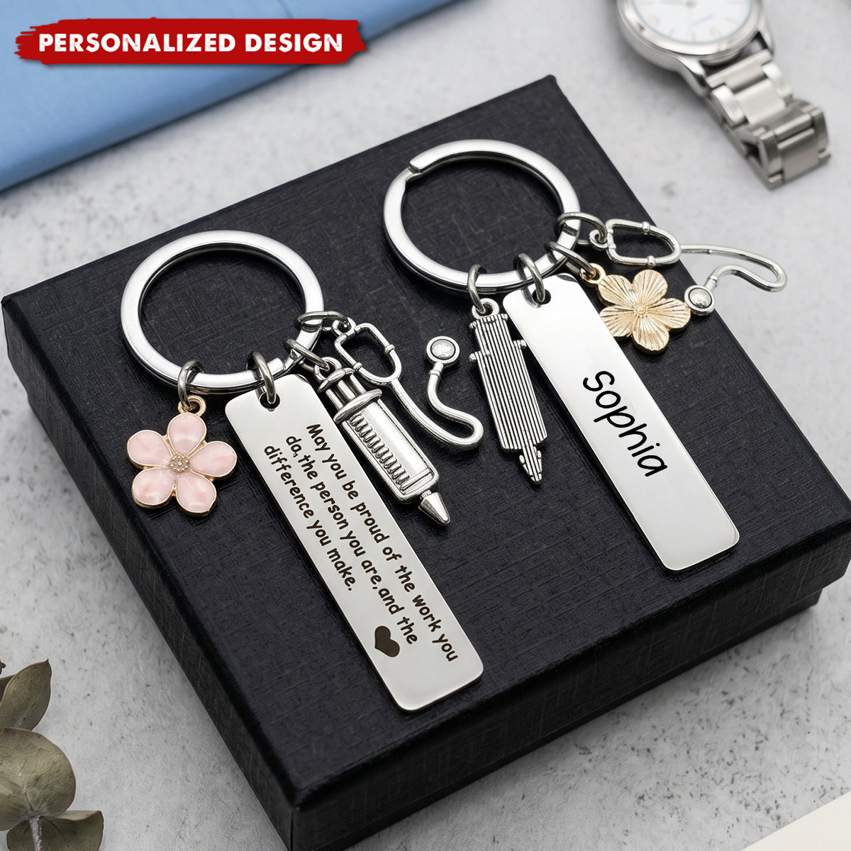 Personalized Nurse keychain, Nurses' Day gift, Doctor Keychain, Graduation Gift for Medical Students, Nursing Gift