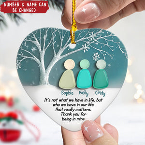 Besties Forever - Personalized Ceramic Ornament - Friendship Gift, Christmas Gift For Best Friends
