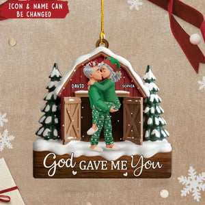 Personalized Acrylic Ornament - Anniversary Christmas Wedding Gifts For Husband And Wife - You’re My Answered Prayer