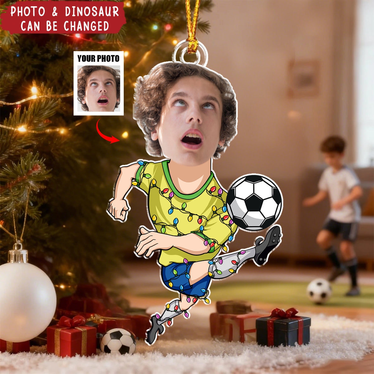 Soccer Players - Personalized Acrylic Photo Ornament