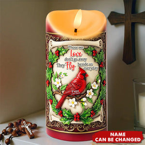 Fly Beside Us Cardinal LED Candle - Personalized Christmas Gifts For Loved Ones