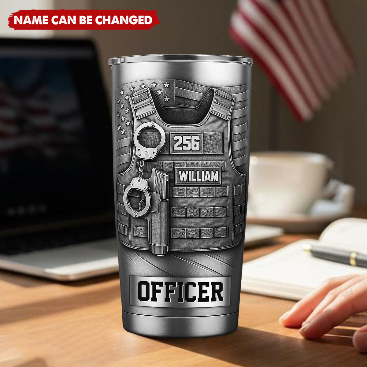 Serve And Protect - Personalized Police Officer Tumbler