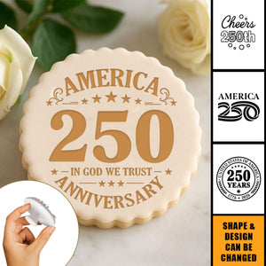 America 250 Years Anniversary - In God We Trust Cookie Stamp