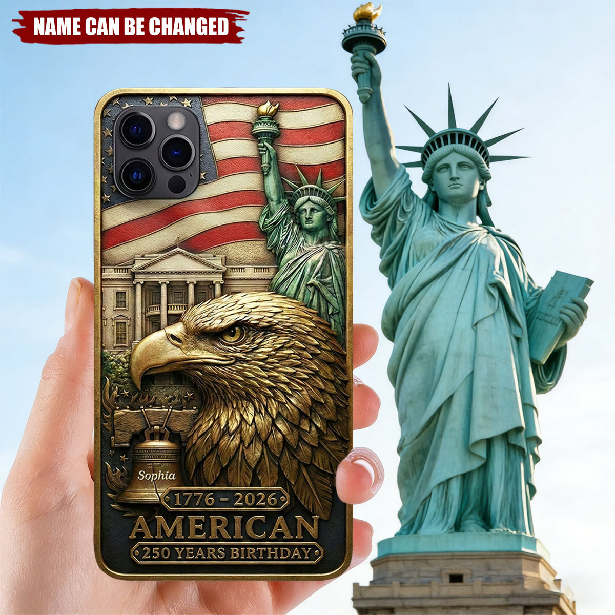 America 250th Anniversary Phone Case - Personalized Gifts