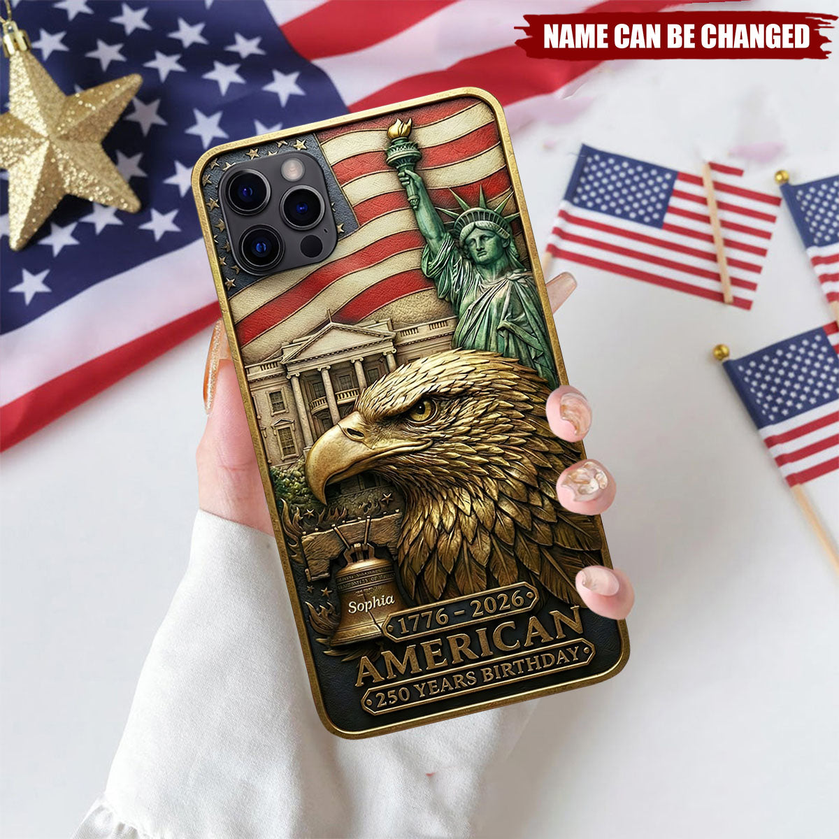 America 250th Anniversary Phone Case - Personalized Gifts