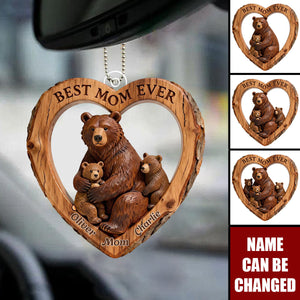 Bear Mom Car Ornament - Personalized Gifts For Mom