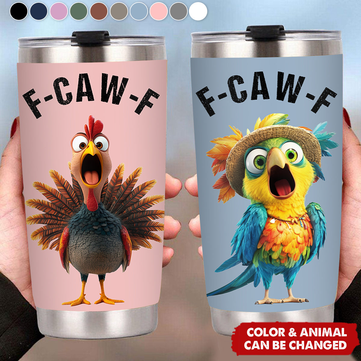 Funny Cup - Humorous Crow F-Caw-F - For Coworkers, Friends - Personalized Tumbler Cup