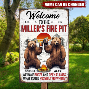 We Have Booze And Open Flames - Personalized Metal Sign
