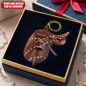 Personalized Horse Saddle For Horse Lovers Riding Horse Acrylic Ornament