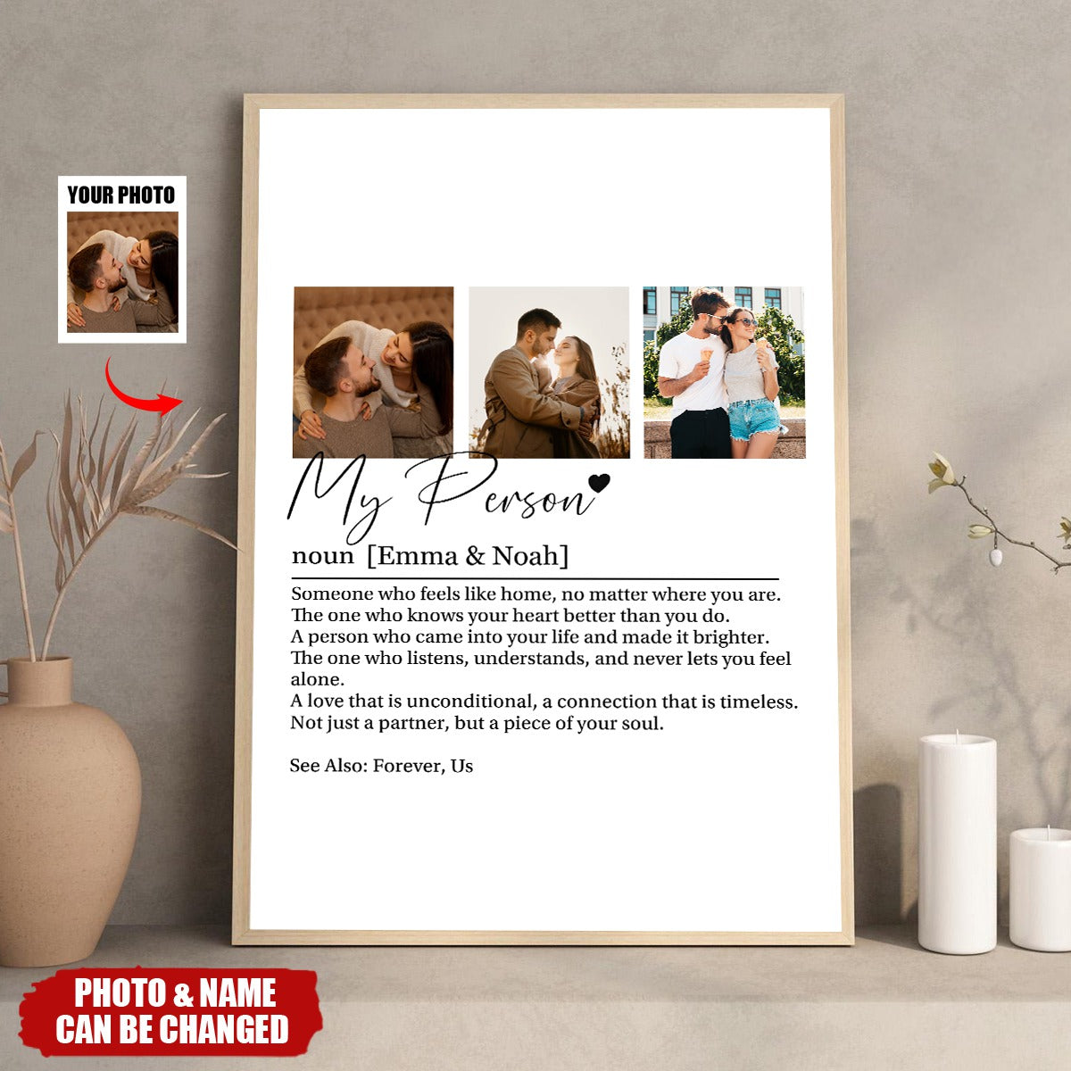 My Person Personalised Photo Poster - Anniversary Valentine Gift