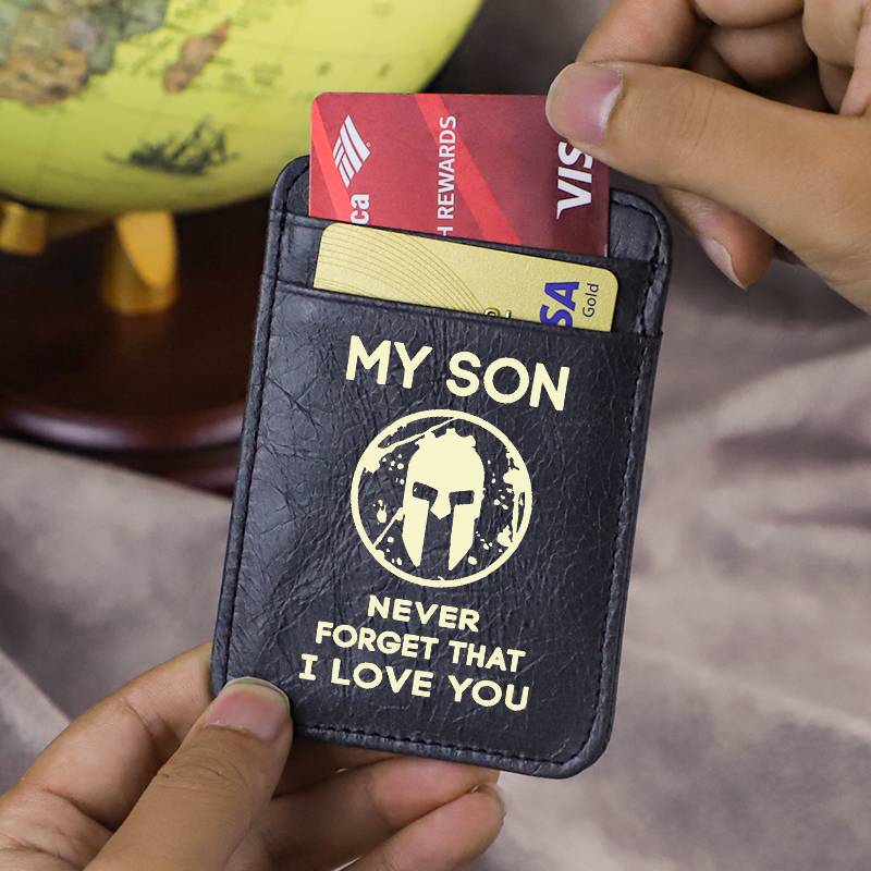 Dad To Son - minimalist Leather Slim Wallet