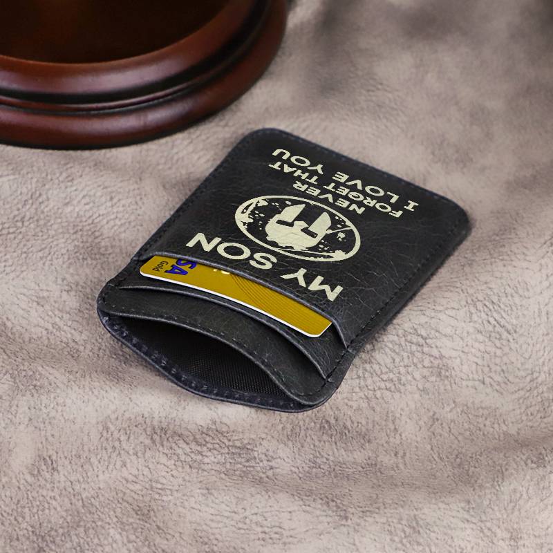 Dad To Son - minimalist Leather Slim Wallet