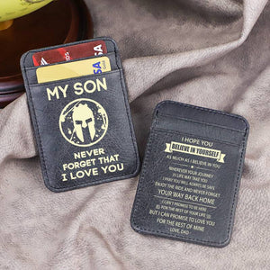 Dad To Son - minimalist Leather Slim Wallet