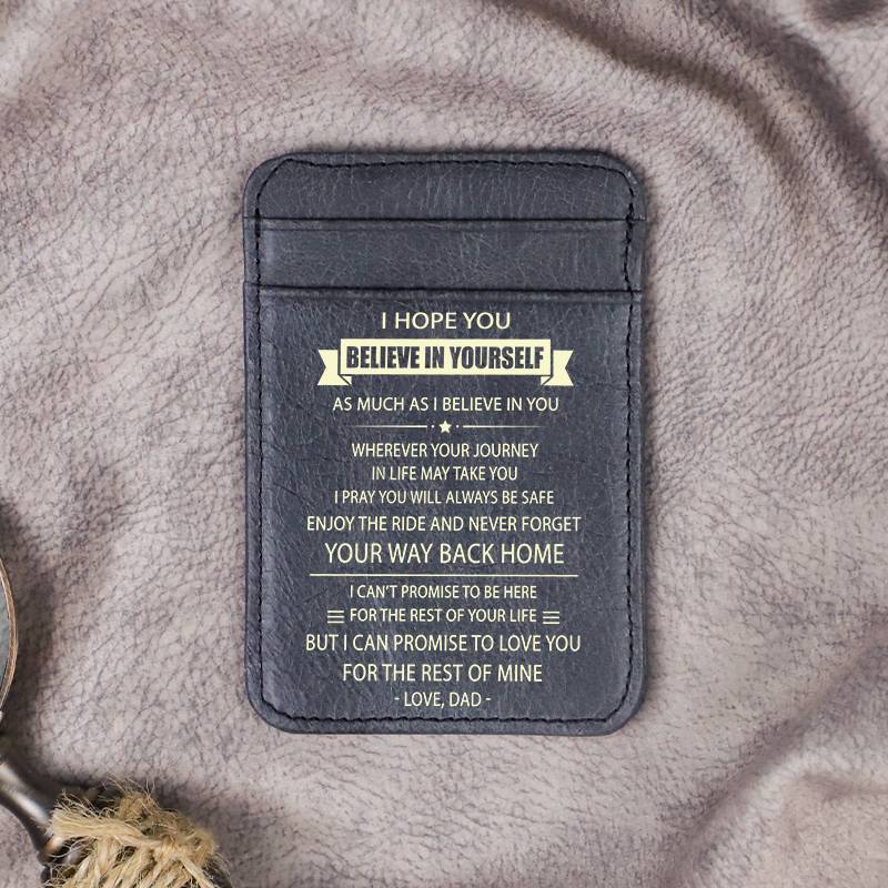 Dad To Son - minimalist Leather Slim Wallet