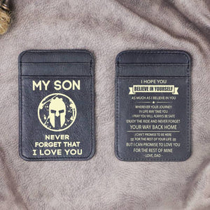 Dad To Son - minimalist Leather Slim Wallet