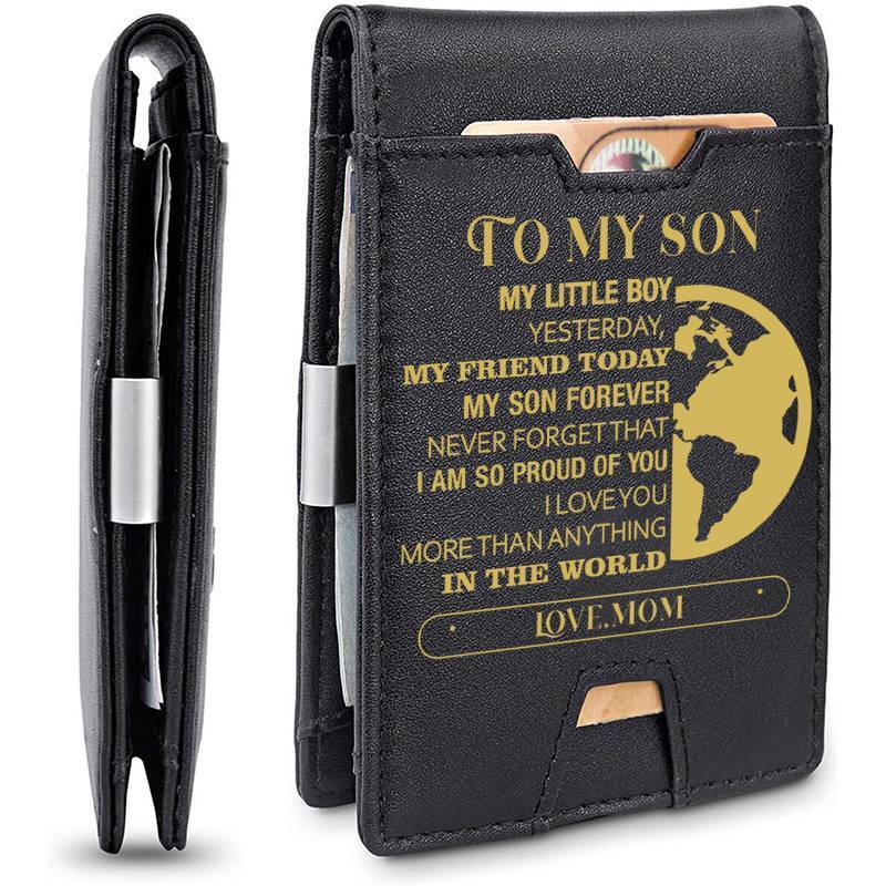 Mom To Son - My Son Forever - Wallet with Money Clip