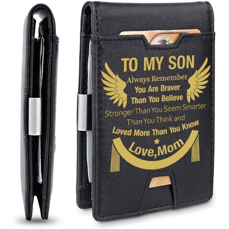 Mom To Son - Loved More Than You Know - Wallet with Money Clip