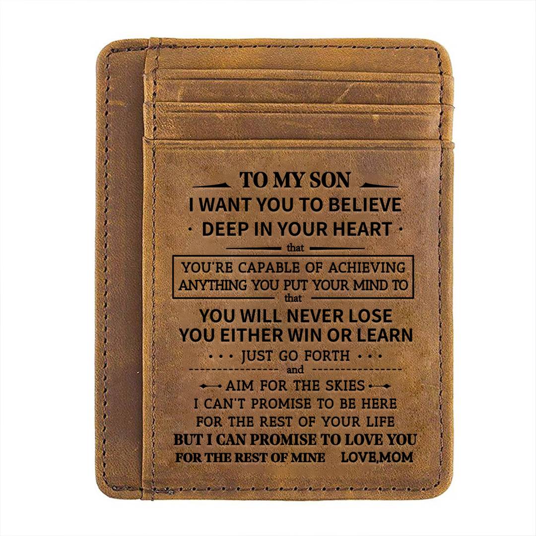 Mom To Son - You Will Never Lose - Card Wallet