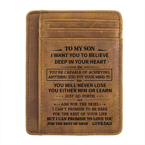 Dad To Son - You Will Never Lose - Card Wallet