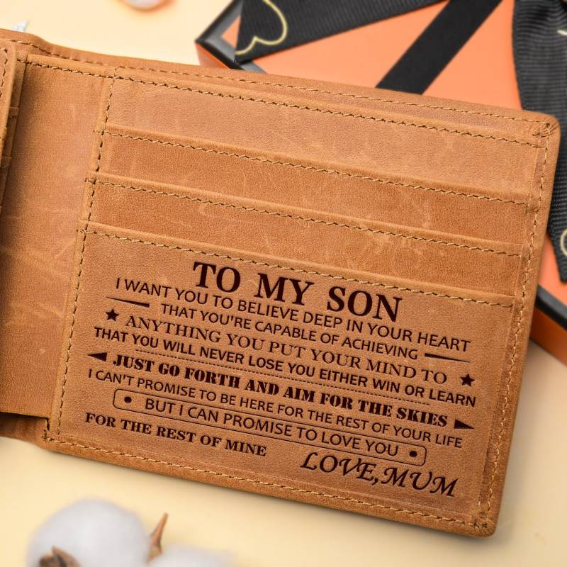 Mum To Son - Never Lose - Top-grain Leather