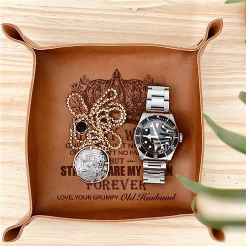 To My Wife - You Are My Queen Forever - Leather Valet Tray