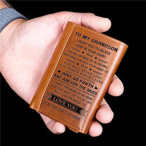 To My Grandson - Never Lose - Tri-fold wallet